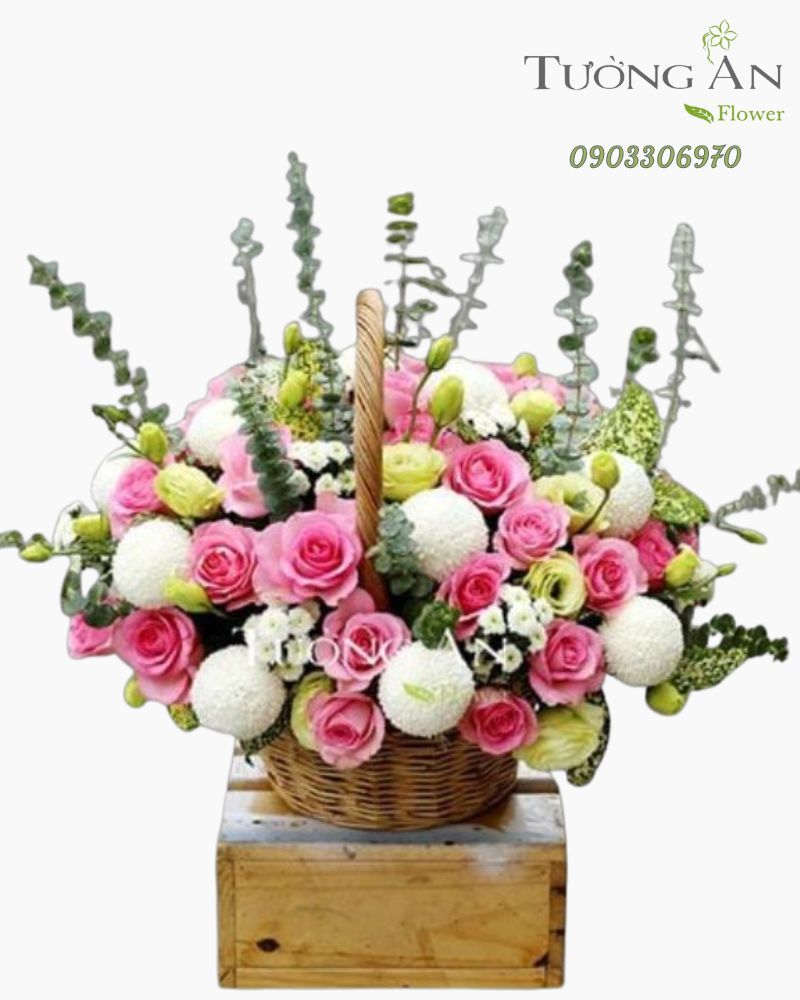  Giỏ Hoa Tình Hồng - S67 