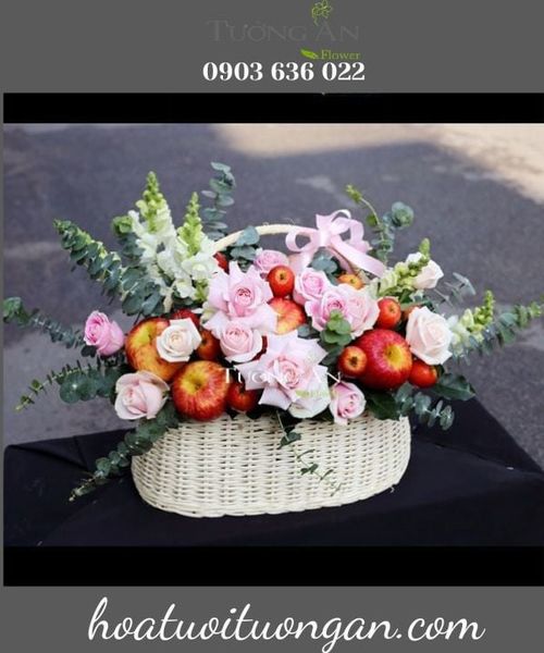 Giỏ Hoa Trái Cây Giản Đơn