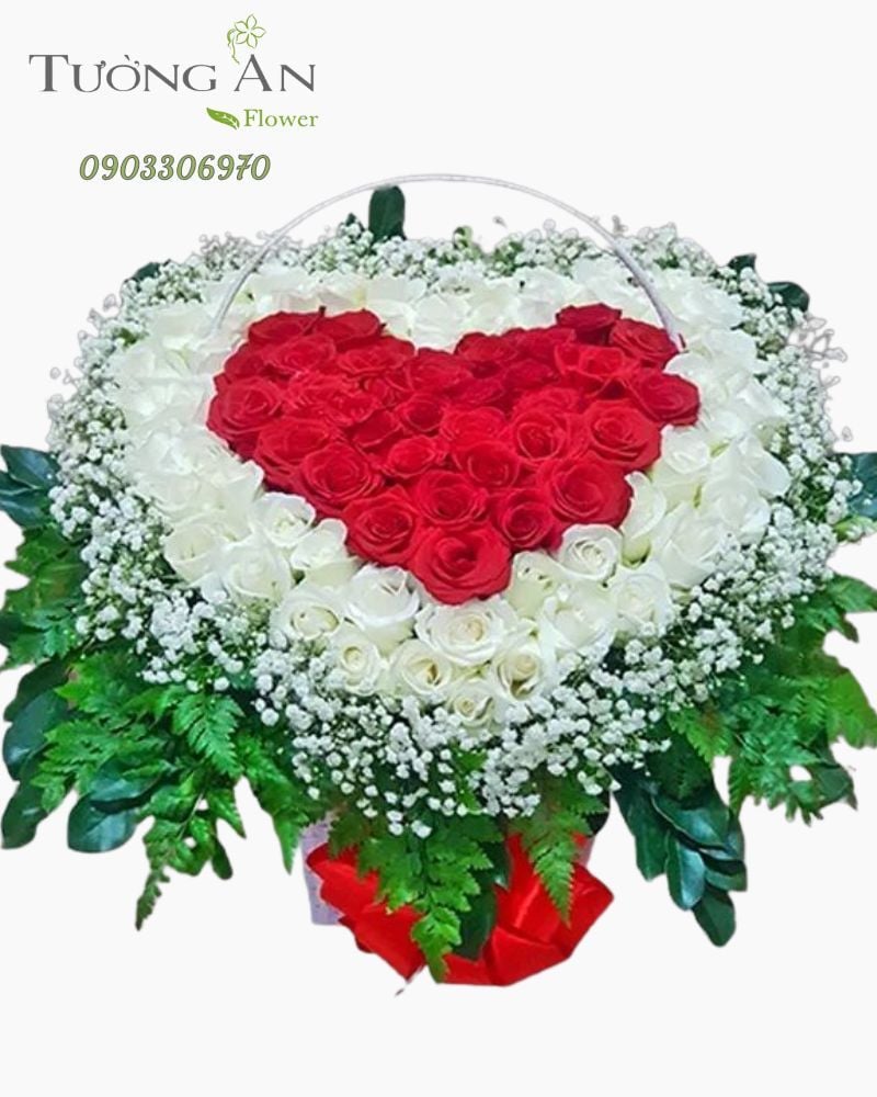  Giỏ Hoa Trái Tim Bất Tận - A307 