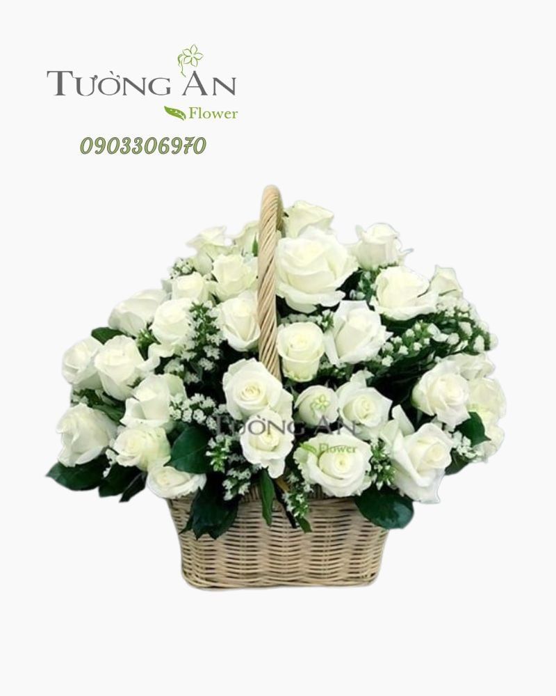  Giỏ Hoa viếng Cô Sáu - S637 