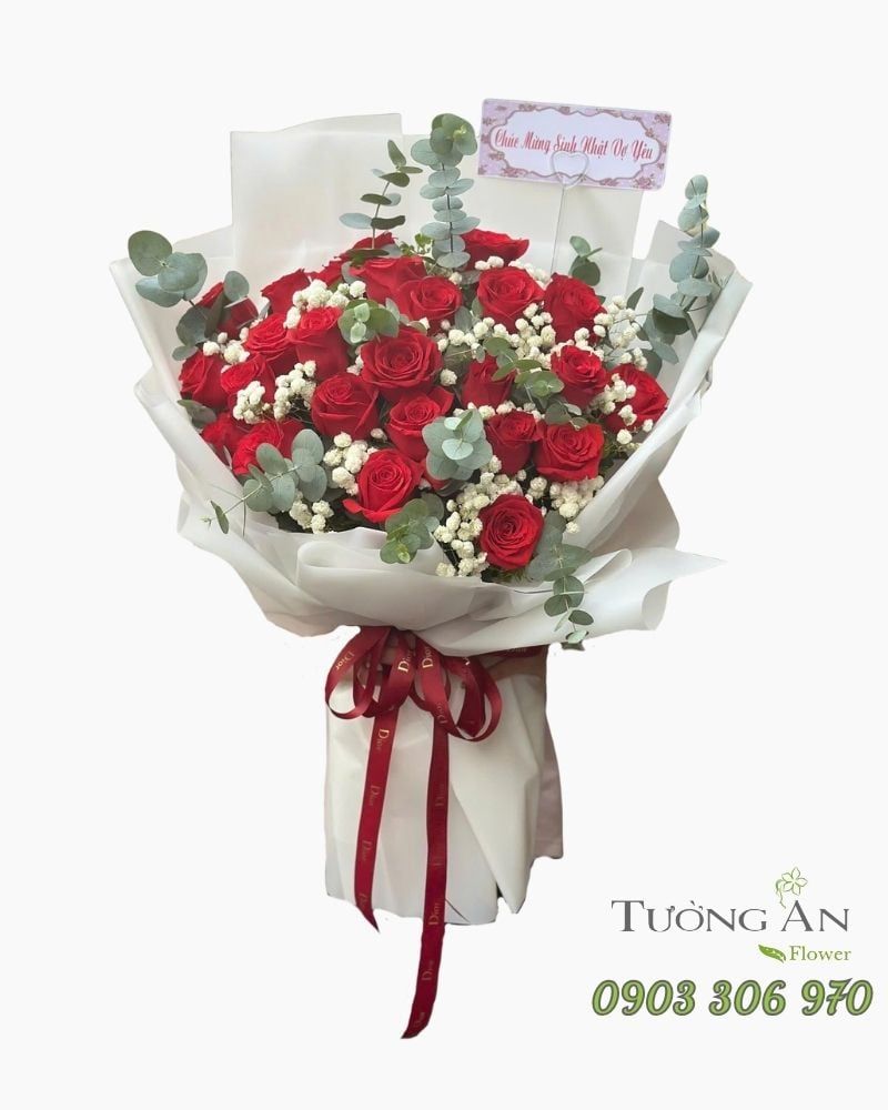  Bó Hoa Hồng Thắm Yêu Thương - HBD01 