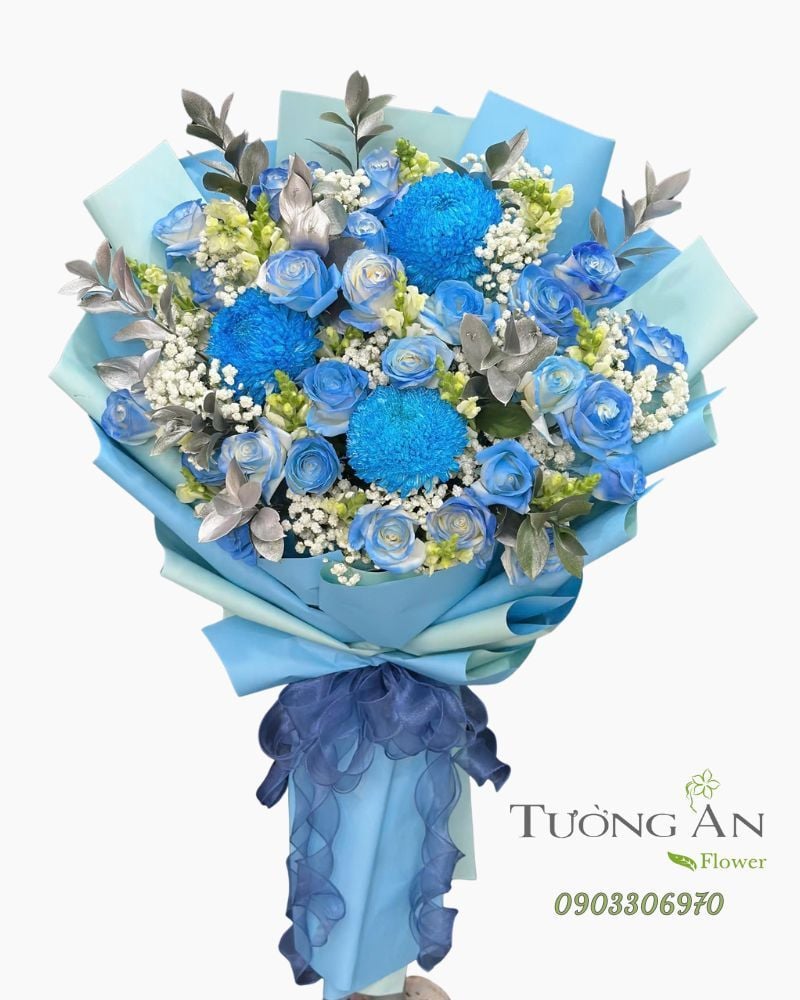  Bó Hoa Lam Ngọc Thịnh Vượng - HBD13 