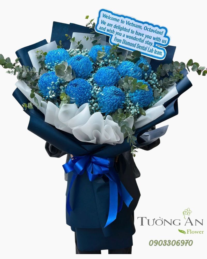  Bó Hoa Lam Ngọc Chào Đón - HBD25 