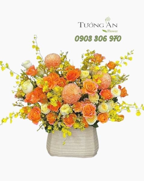 Hoa Cắm Hộp Ánh Dương Hạnh Phúc - HCH01