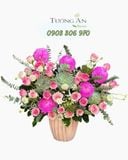  Hoa Cắm Hộp Hồng Yêu An Nhiên - HCH07 