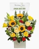  Hoa Cắm Hộp Nắng Vàng Hỷ Sự - HCH08 