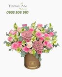  Hoa Cắm Hộp Hồng Ngọt Ngào Mùa Nhẹ - HCH17 