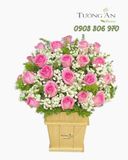  Hoa Cắm Hộp Hồng Ngọt Lặng Yên - HCH19 