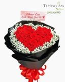  Bó Hoa Trái Tim Đỏ Yêu Thương - HBT05 