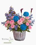  Hoa Cắm Hộp Lam Hồng An Nhiên - HCH61 