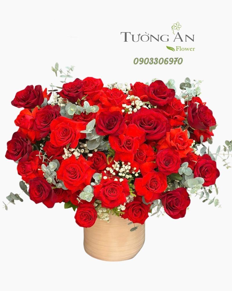  Hoa Cắm Hộp Nồng Nàn Yêu Thương - HCH66 