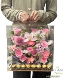  Hộp Hoa Vali Ngọt Ngào Trong Veo - HH12 