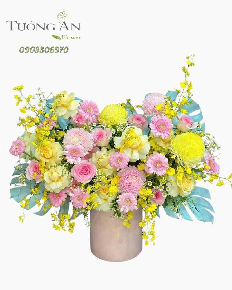  Hoa Cắm Hộp Nắng Dịu Yêu Thương - HCH59 