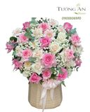  Hoa Cắm Hộp Hồng Nhẹ Gửi Thương - HCH56 