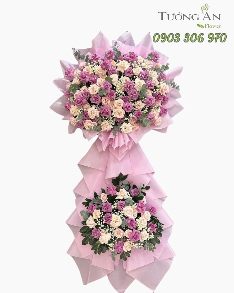  Hoa Chúc Mừng Hồng Tím Yêu Thương - HCM13 