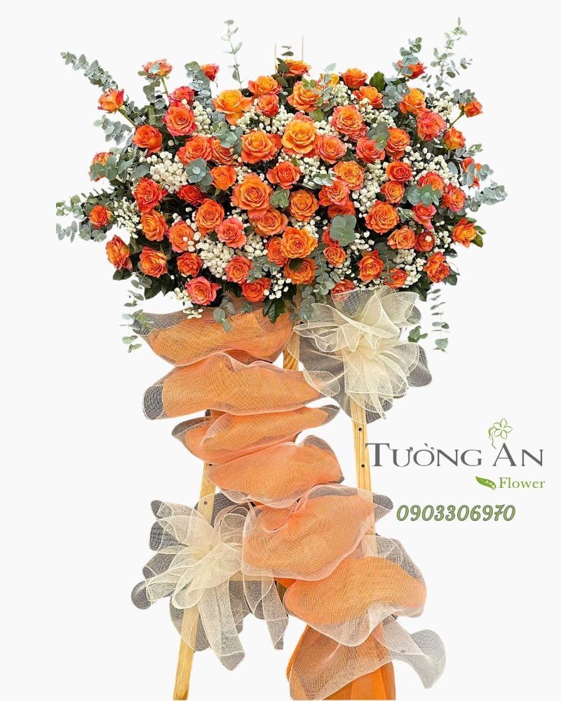  Hoa Chúc Mừng Hồng Cam Khai Vận - HCM44 