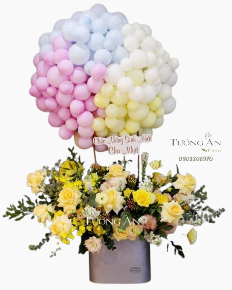  Hộp Hoa Bong Bóng Yêu Thương Đong Đầy - S774 