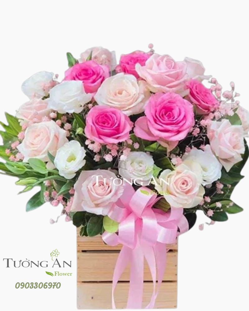  Hộp Hoa Bé Hồng - A298 