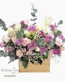  Hoa Cắm Hộp Chiều Tím - A274 