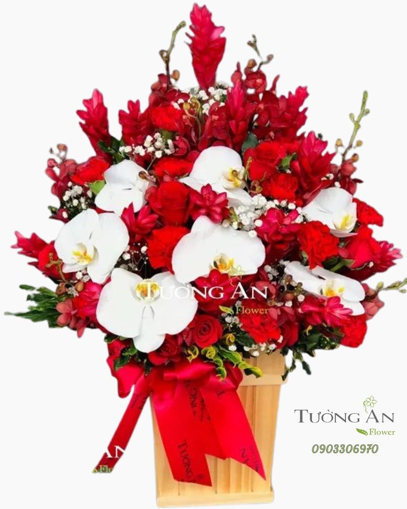  Hoa Cắm Hộp Chúc Mừng Thành Công - A244 