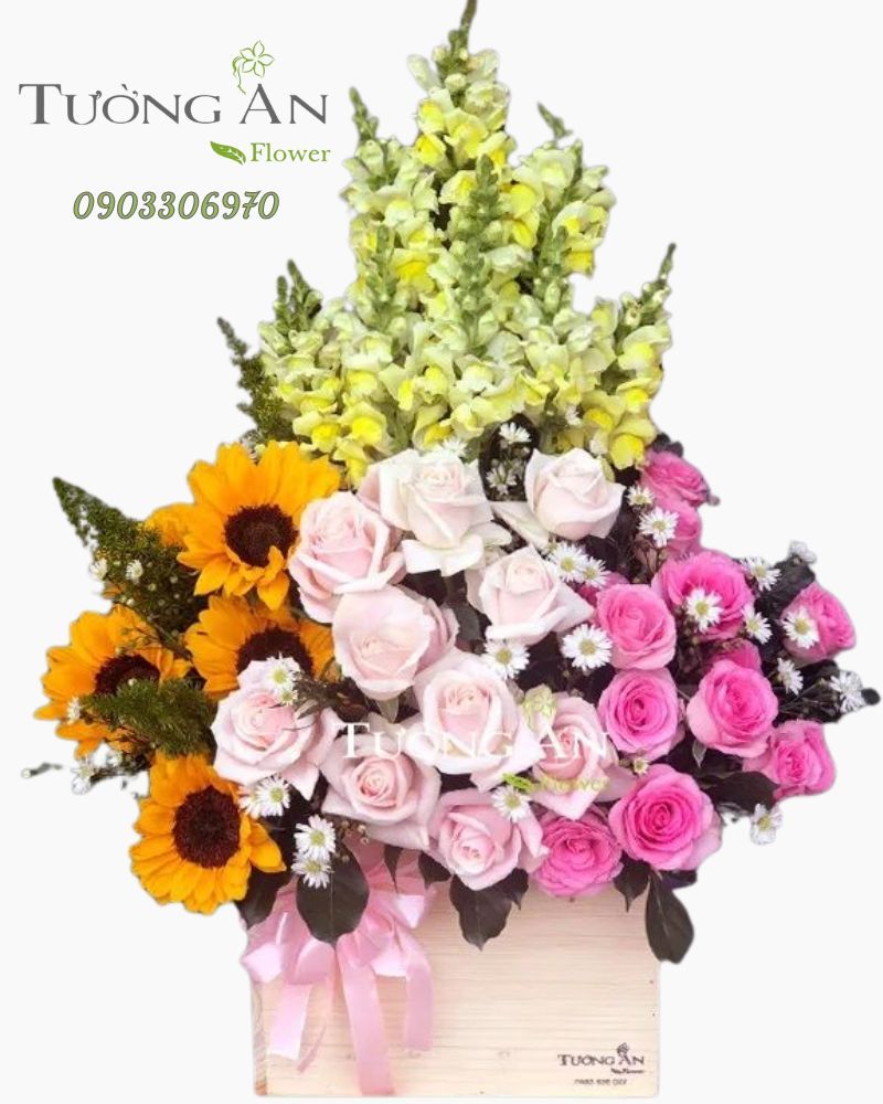  Hoa Cắm Hộp Đoàn Viên - A150 