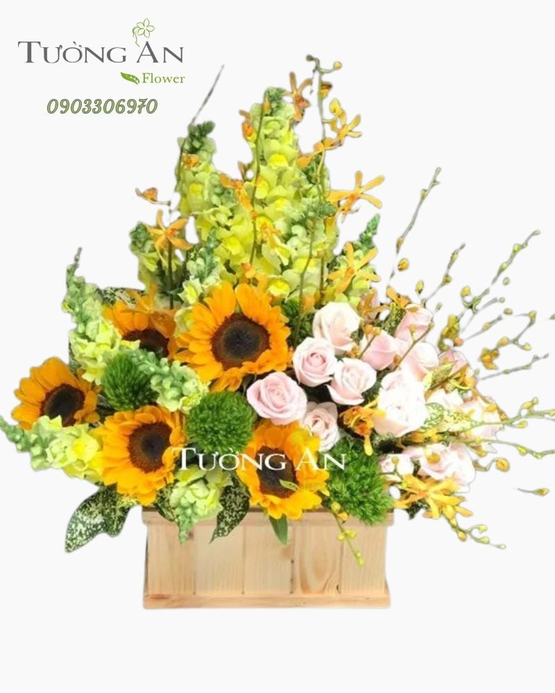  Hoa Cắm Hộp Hạnh Phúc - A149 