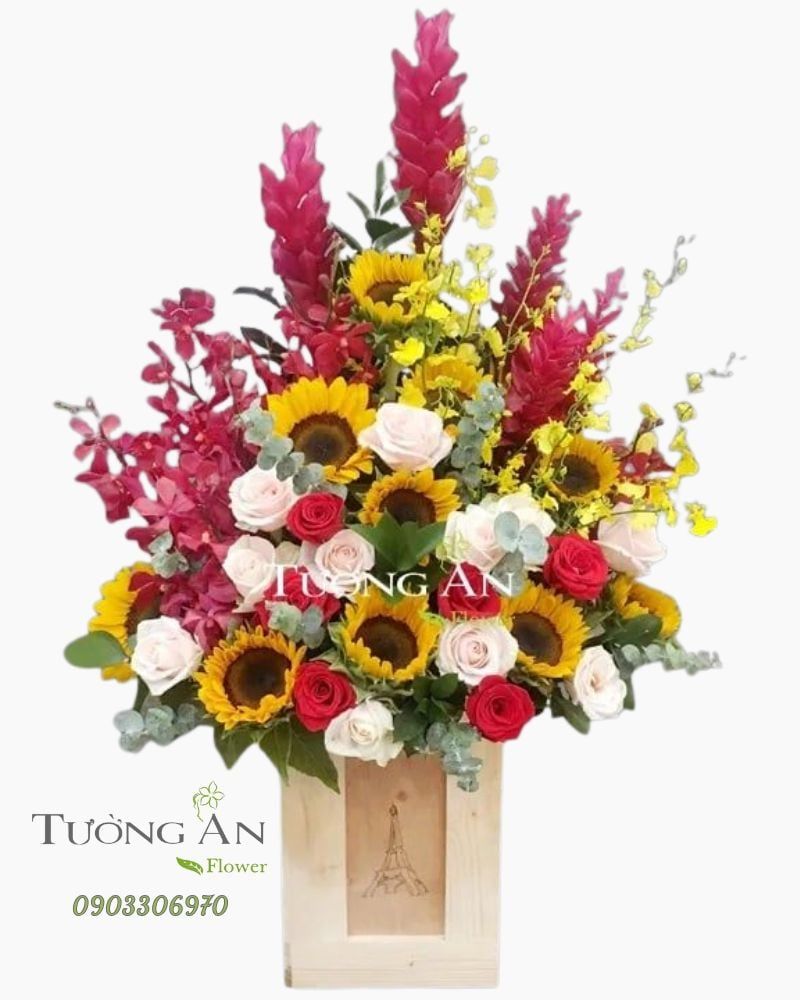  Hoa Cắm Hộp Hạnh Phúc - A241 