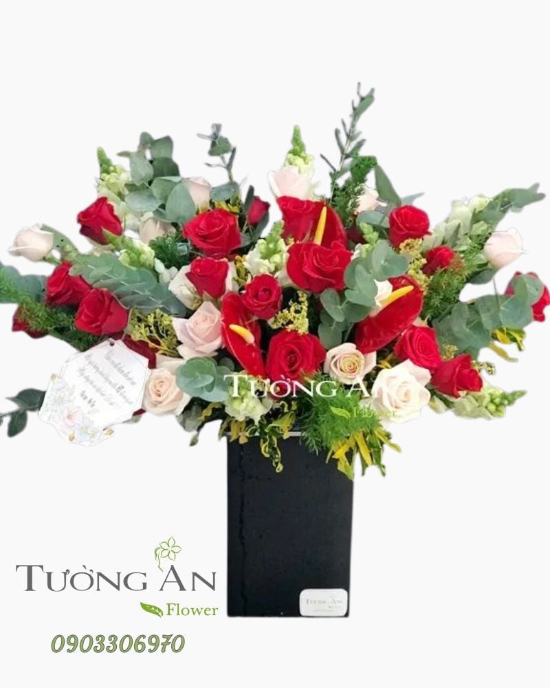  Hoa Cắm Hộp Hạnh Phúc Bất Tận - A231 