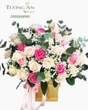  Hoa Cắm Hộp Hồng Xinh - A285 