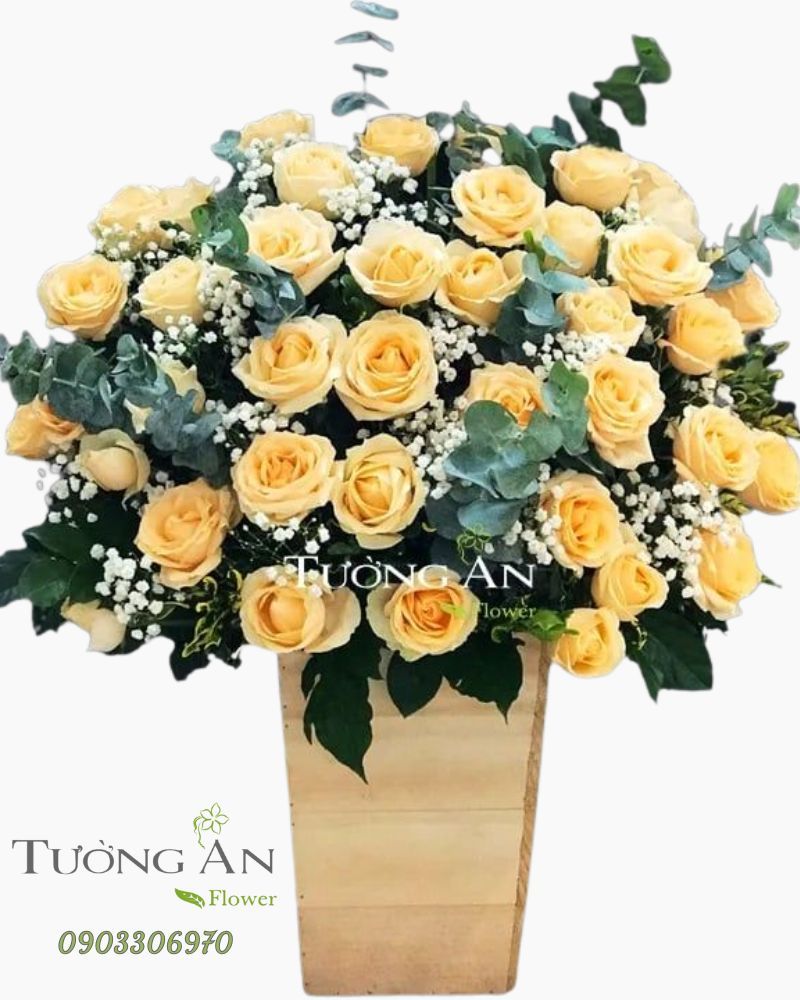  Hoa Cắm Hộp Màu Nắng - A146 