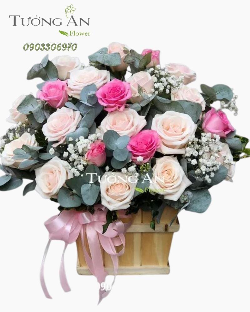  Hoa Cắm Hộp Nàng Thơ - A243 