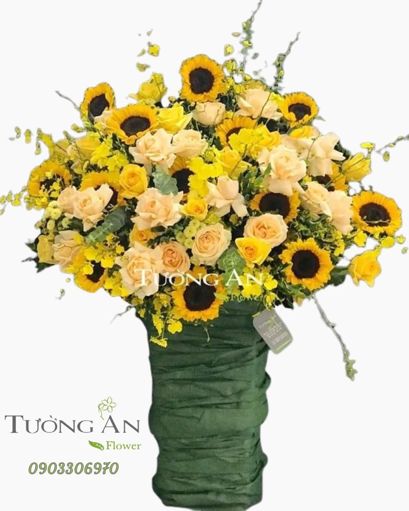  Hoa Cắm Hộp Nắng Vàng - A252 