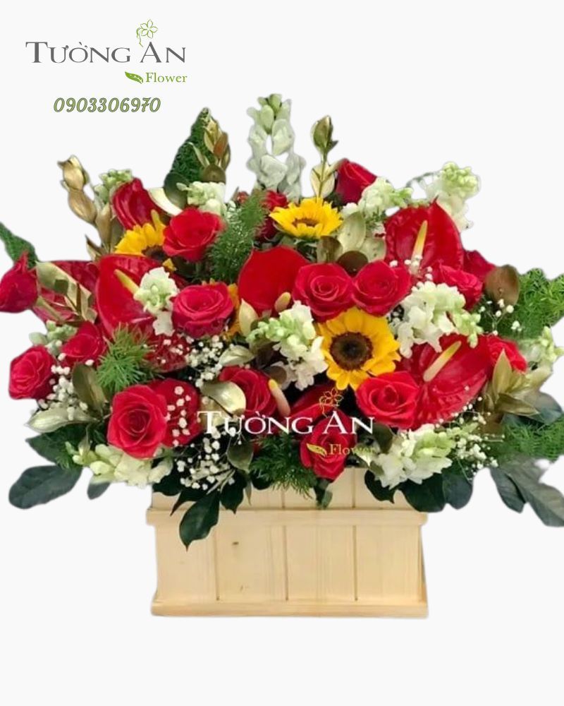  Hoa Cắm Hộp Nồng Cháy - A271 