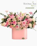  Hoa Cắm Hộp Sắc Hồng Xinh - A236 