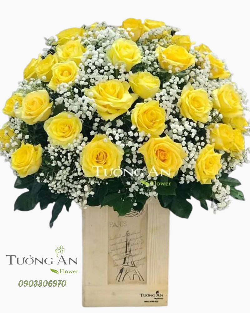  Hoa Cắm Hộp Sum Họp - A233 