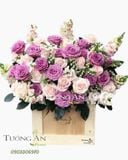  Hoa Cắm Hộp Tím Thương Nhớ - A269 