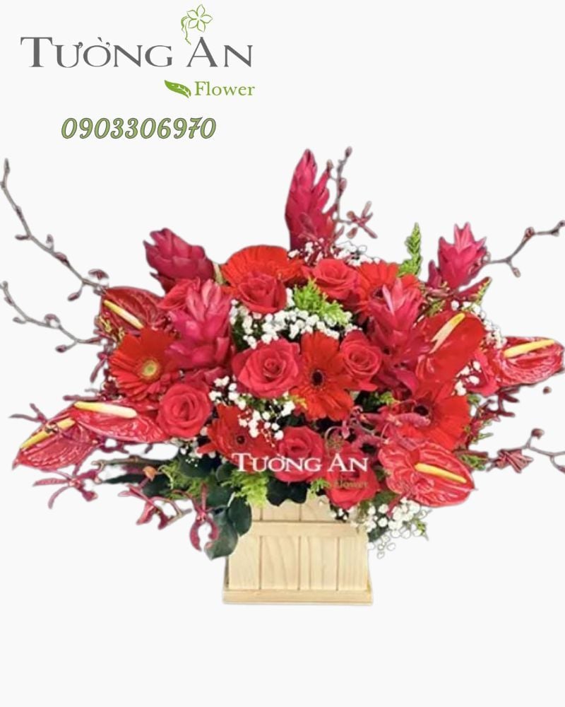  Hoa Cắm Hộp Tri Ân - B117 