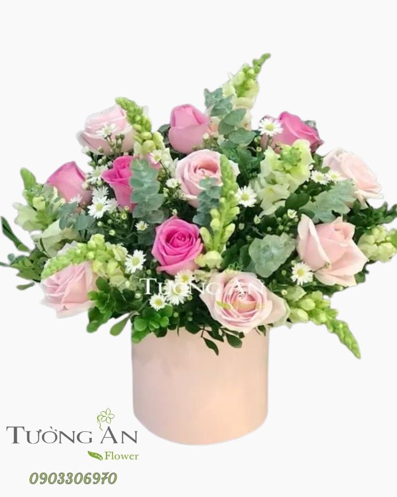  Hoa Cắm Hộp Yêu Thương - A227 