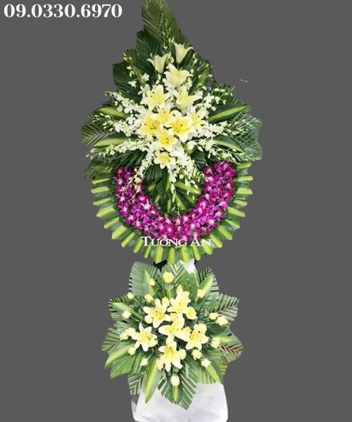 Vòng Hoa Chia Buồn 2 Tầng