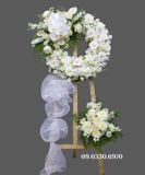  Vòng Hoa Đám Tang Tông Trắng - B334 