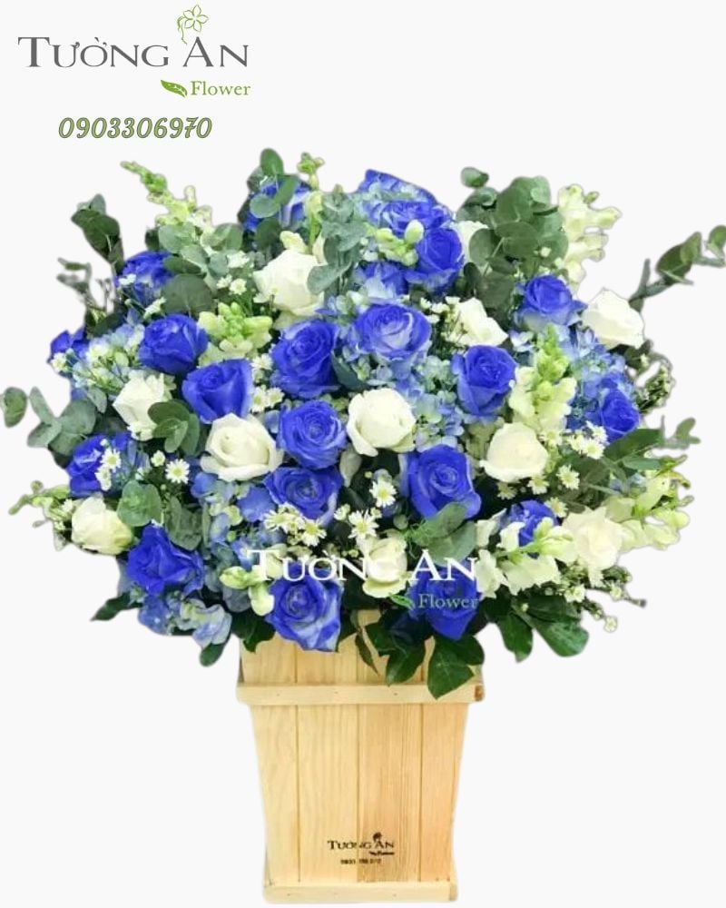  Hộp Hoa Hồng Xanh - B169 