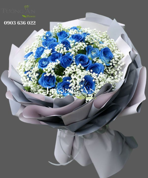  Bó Hoa Hồng Xanh - S444 