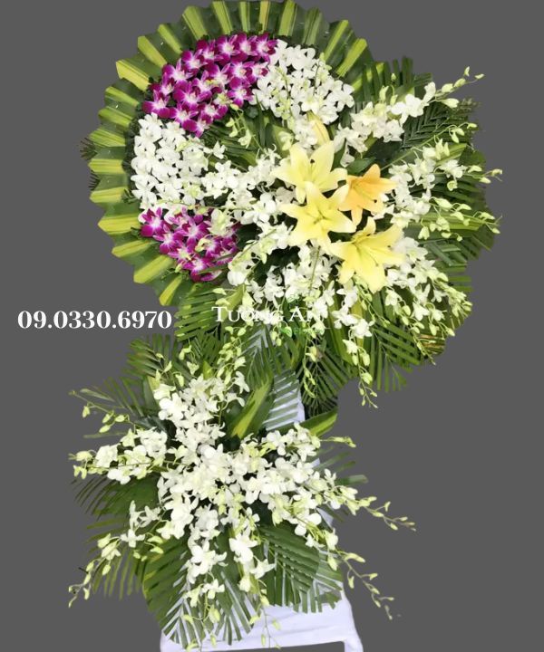  Vòng Hoa Tang Lễ 2 Tầng - B258 