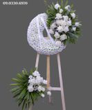  Vòng Hoa Viếng Tông Trắng - B304 