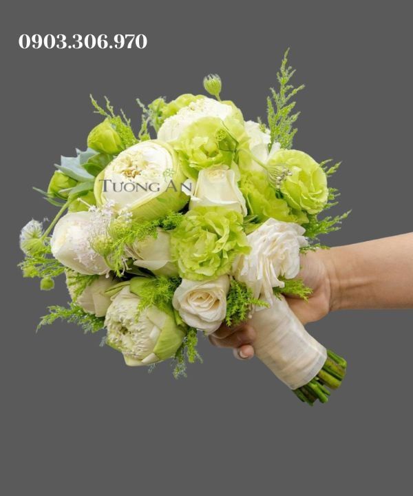  Bó Hoa Cưới Sắc Xanh Thanh Khiết – HC27 