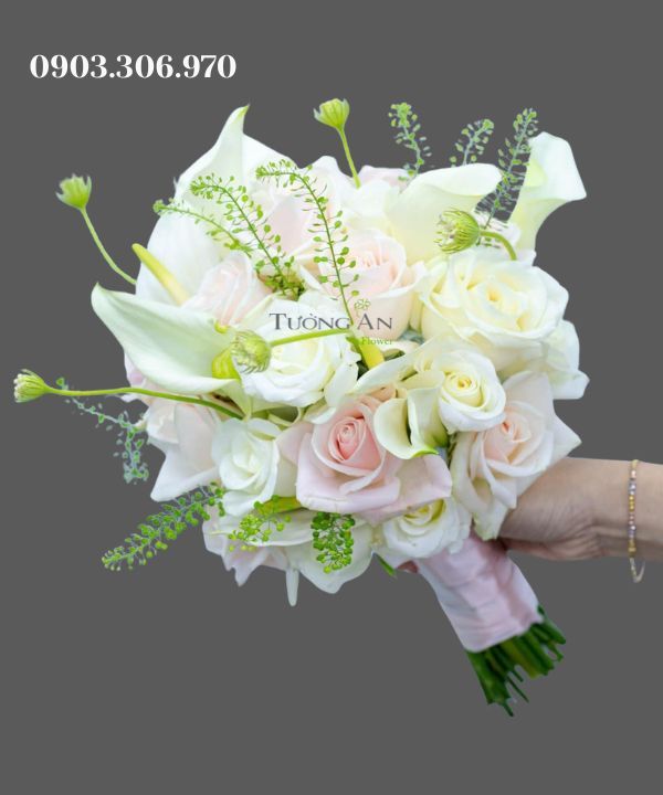  Bó Hoa Cưới Giấc Mộng Màu Trắng - HC210 