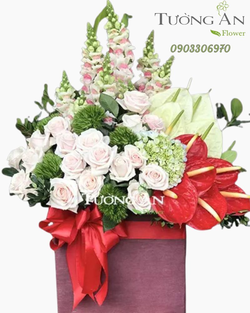  Hộp Hoa Chúc Mừng - B114 