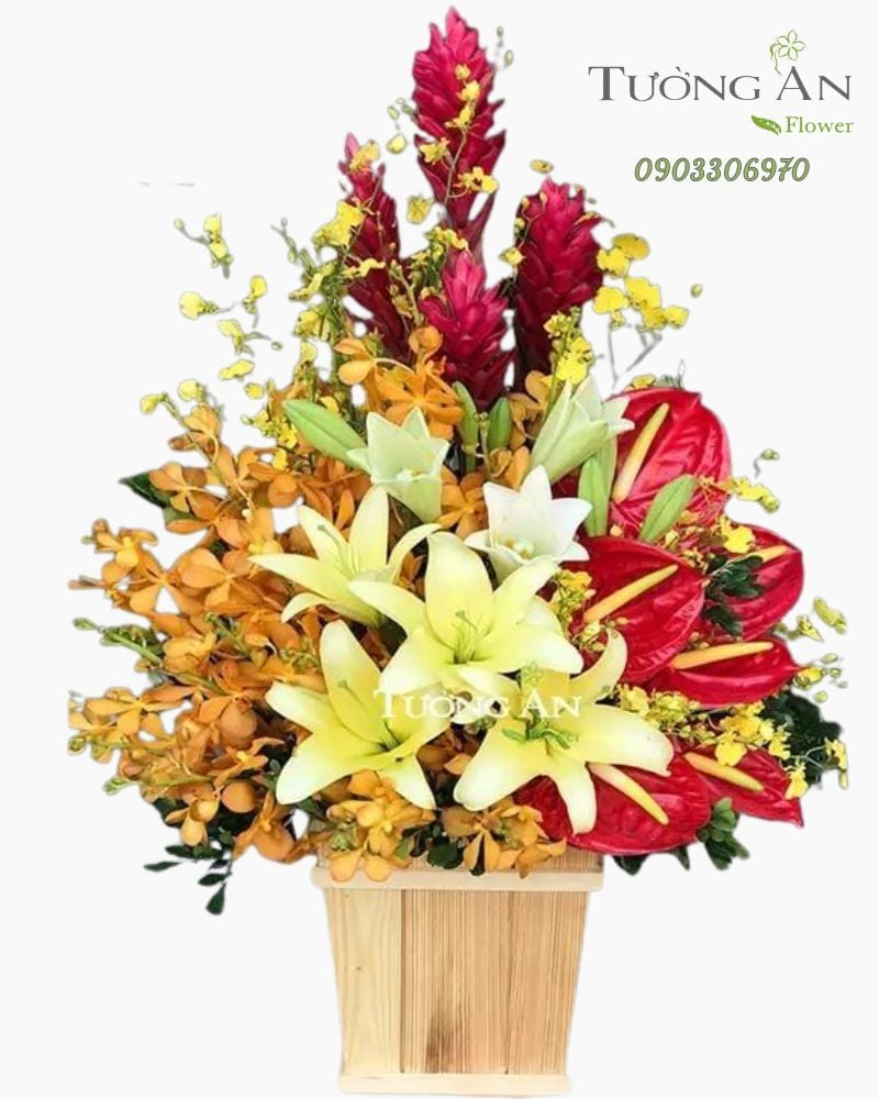  Hộp Hoa Chúc Mừng - B138 