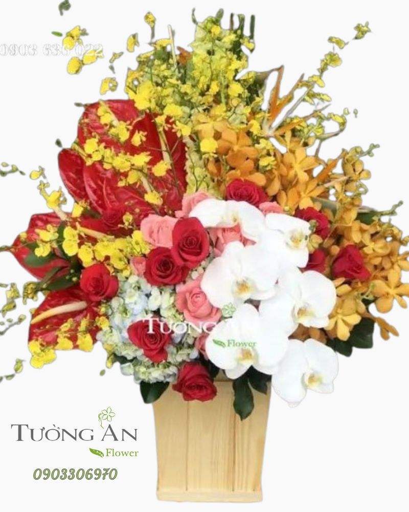  Hộp Hoa Chúc Mừng - B144 