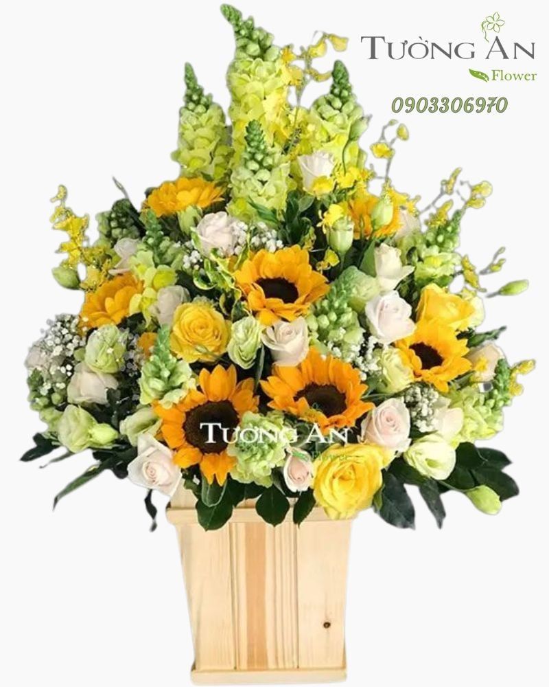  Hộp Hoa Chúc Mừng - B163 